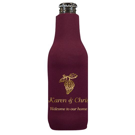 Vineyard Grapes Bottle Koozie
